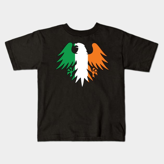 Irish Flag Eagle Kids T-Shirt by Shawnsonart